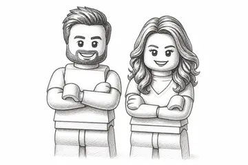 Laser-ready design for hardwood, Creative Studio · LEGO Minifigure style, CO2 laser engraving file, — free download