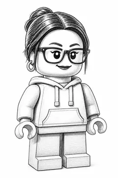 Laser-ready design for hardwood, Creative Studio · LEGO Minifigure style, CO2 laser engraving file, — free download