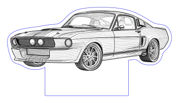 Community gallery artwork, LED lamp (clear acrylic) style, CO2 laser engraving SVG file, — free download