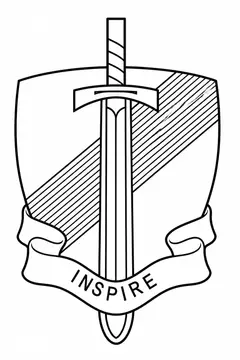 Sword and shield emblem, Outline style, CO2 laser engraving file, — free download